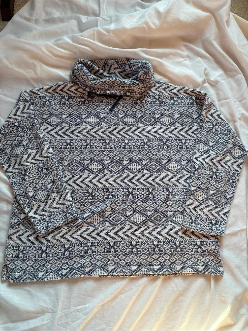 Chaps Aztec Pattern Cowl Neck Sweater pullover size XL